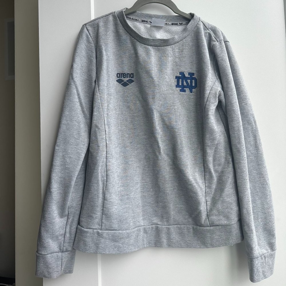 Notre Dame Arena ACC Gray Crewneck Sweatshirt